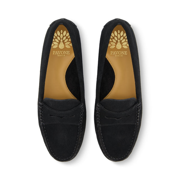 CHLOÉ "College Style" Schwarz Veloursleder