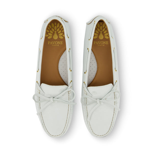 CELESTE Cuir lisse blanc