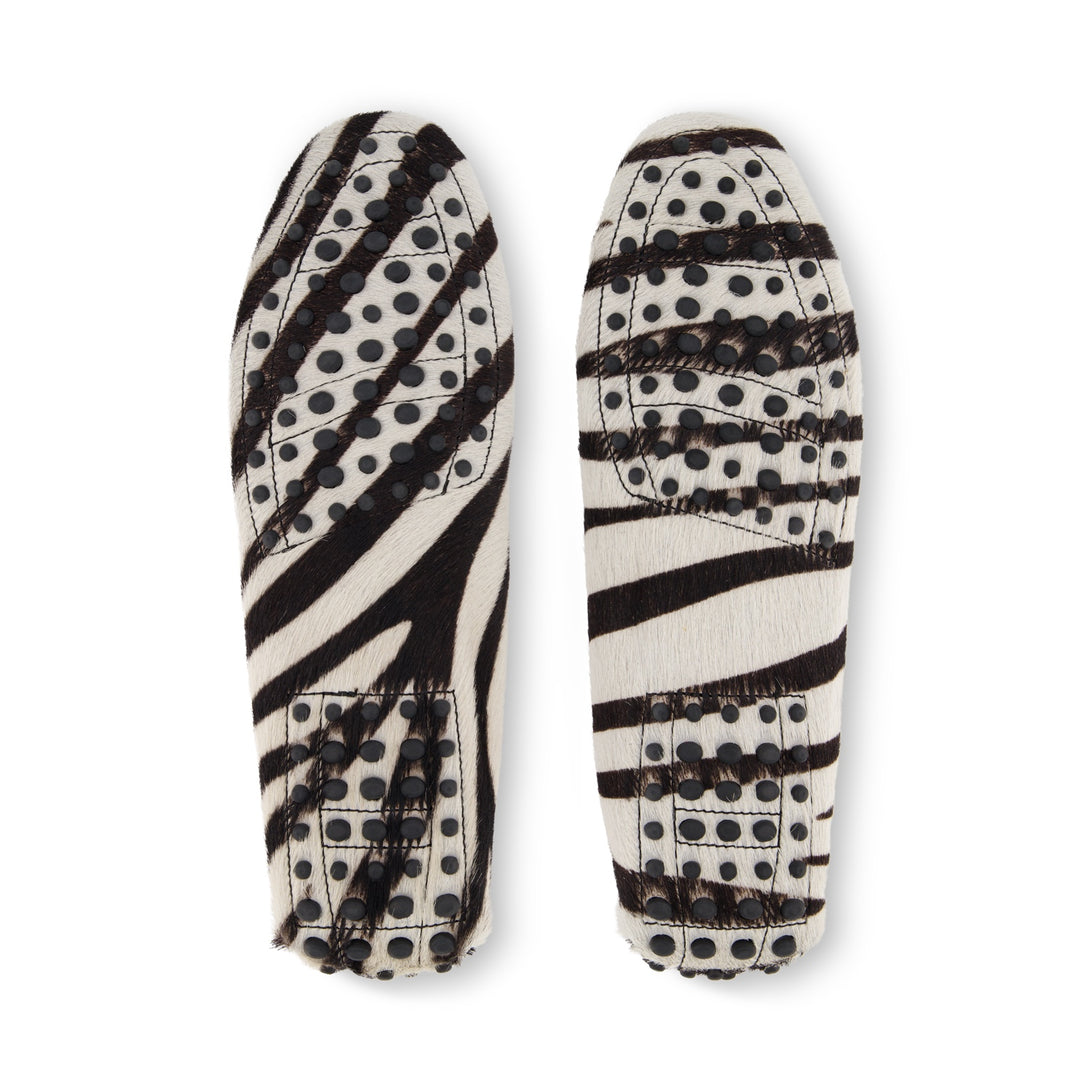CHLOÉ Zebra-Print Penny Mokassin aus Leder - auffälliger Damenschuh mit Wildoptik