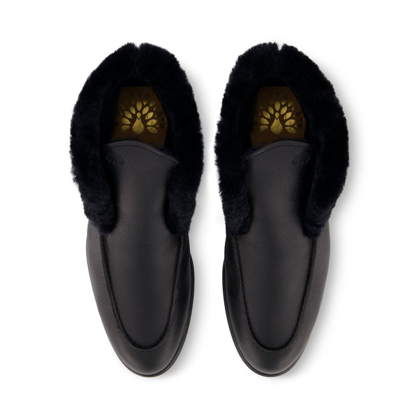 ELLA Black smooth leather lambskin black sole