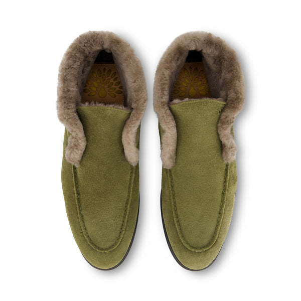 ELLA cuir d'agneau velours olive