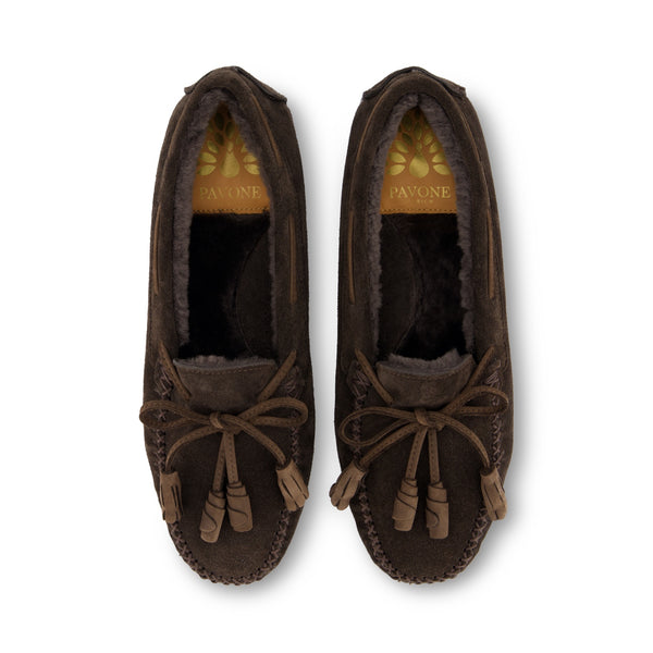 ELODIE Chocolate Velours Lambskin