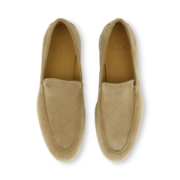 GEORGE Cashew Nut Velours Herrenloafer - eleganter Schuh in nussigem Hellbraun