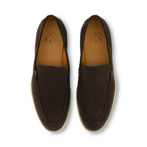GEORGE Schoko Velours Herrenloafer - klassischer Schuh in schokoladigem Braun