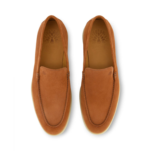 GEORGE Terra Velours Mokassin - erdiger Herrenschuh in warmen Terracottabraun