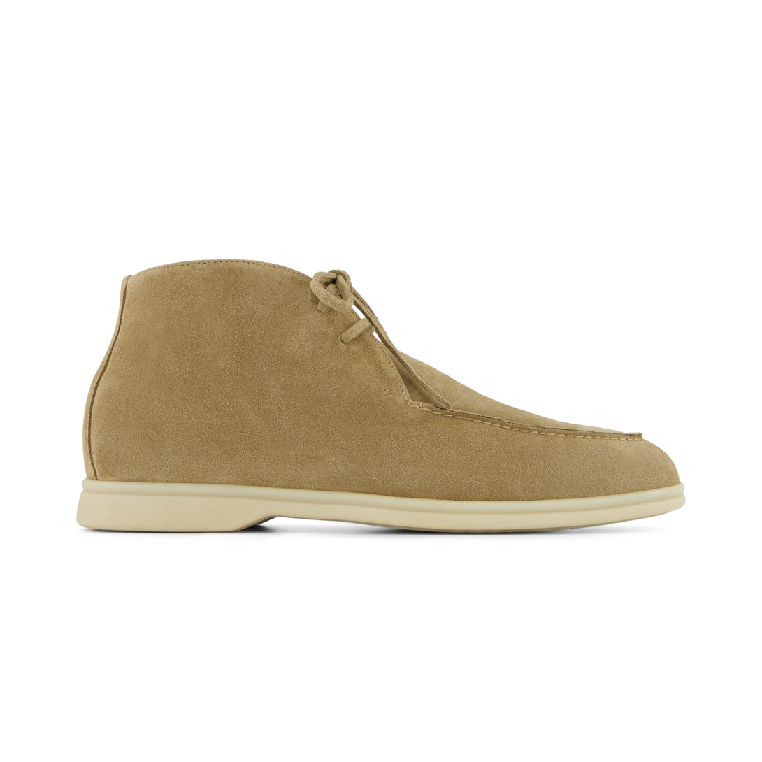THEODOR Cashew Nut Suede Desert Boots - klassische Herrenstiefelette in Nussbraun