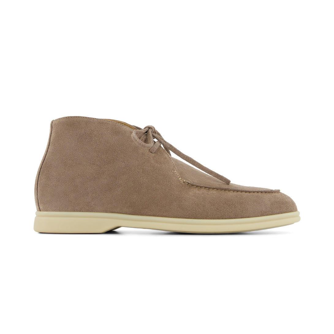 THEODOR Powder Taupe Suede Desert Boots - eleganter Herrenschuh in pudrigem Taupe